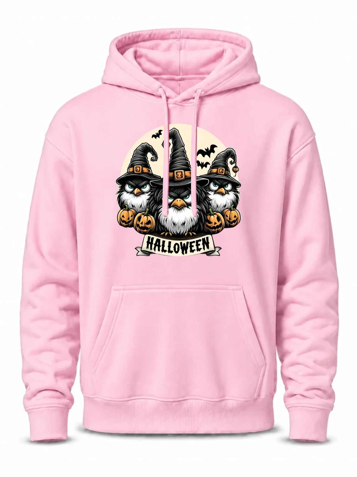 Bluza męska z kapturem na Halloween - Upiorne sowy wiedźmy HL15