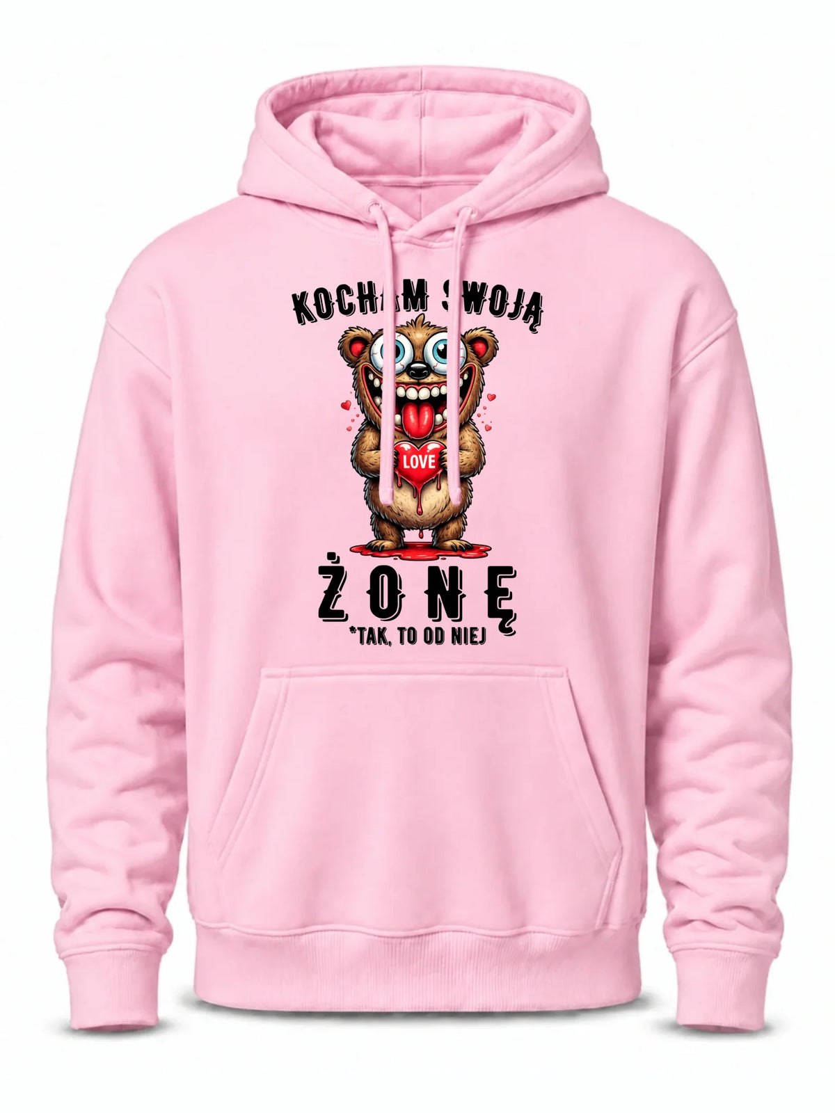 Bluza męska z kapturem dla męża - Kocham swoją żonę W23