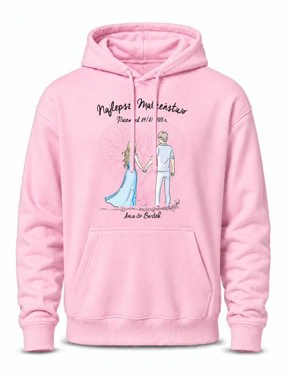 Bluza męska z kapturem dla męża - Najlepsze małżeństwo - personalizowana W03