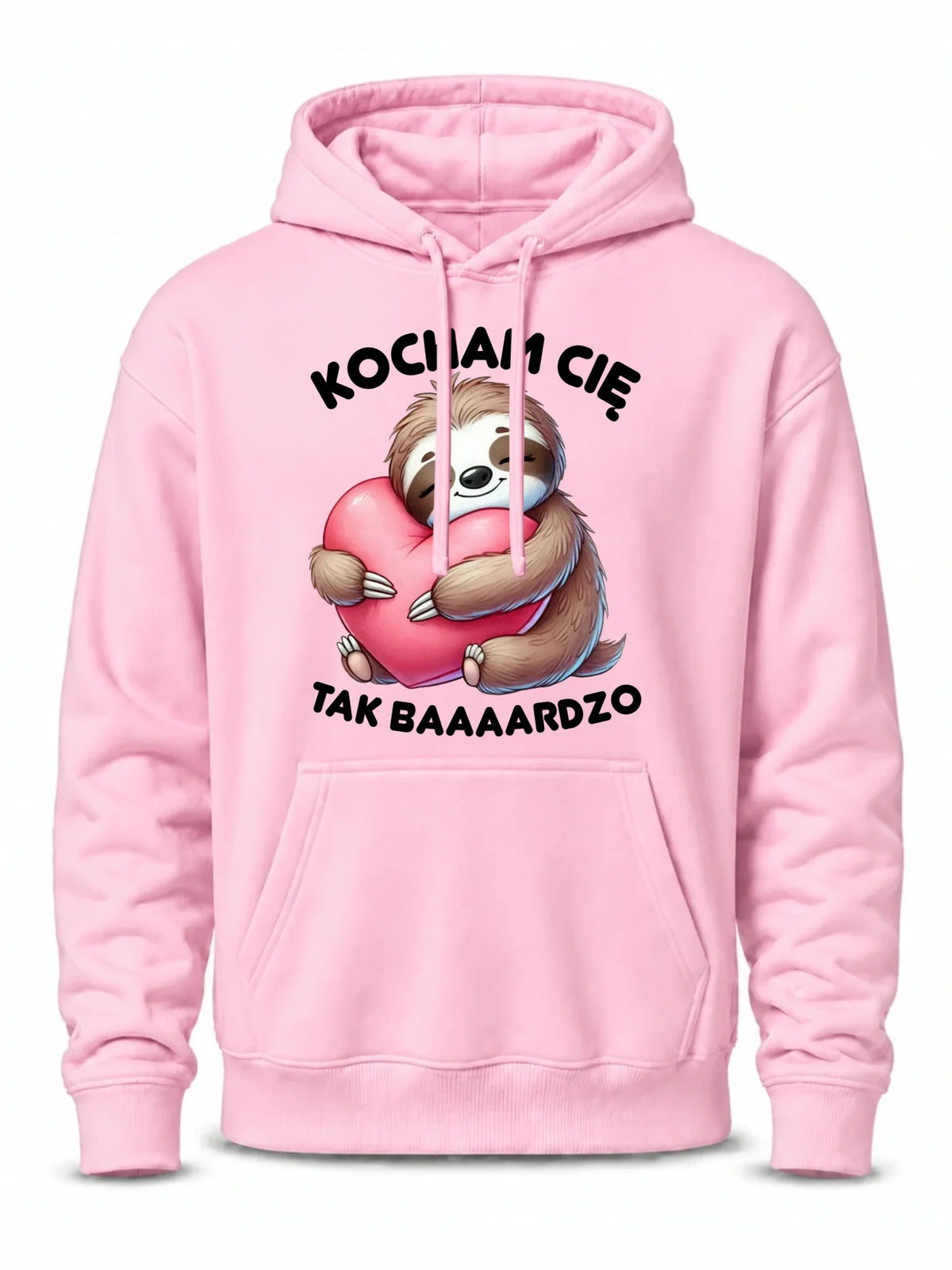 Bluza męska z kapturem - Leniwiec Kocham Cię tak baaaardzo W16