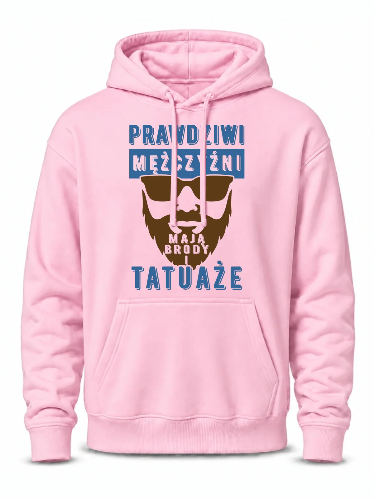 Bluza męska z kapturem - Prezent dla faceta - Prawdziwi mężczyźni mają brody i tatuaże DCH22