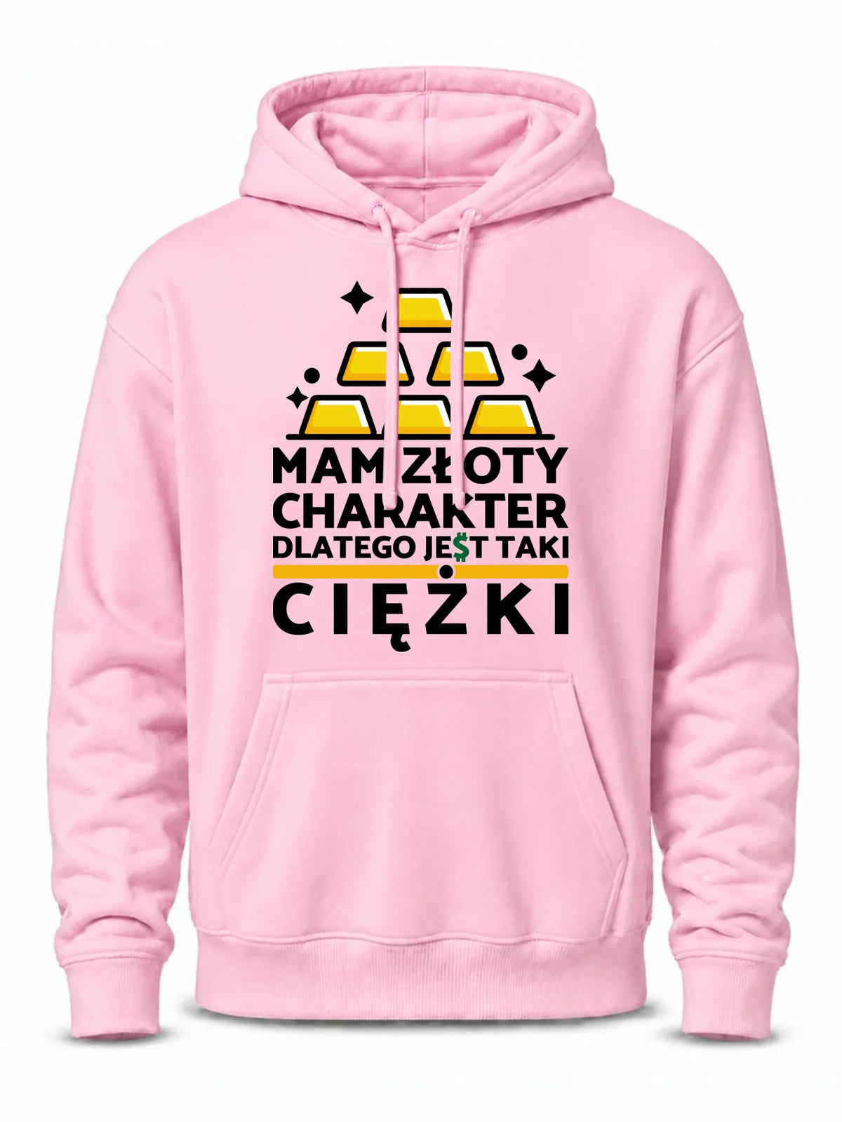 Bluza męska z kapturem - prezent dla chłopaka - Złoty charakter DCH16