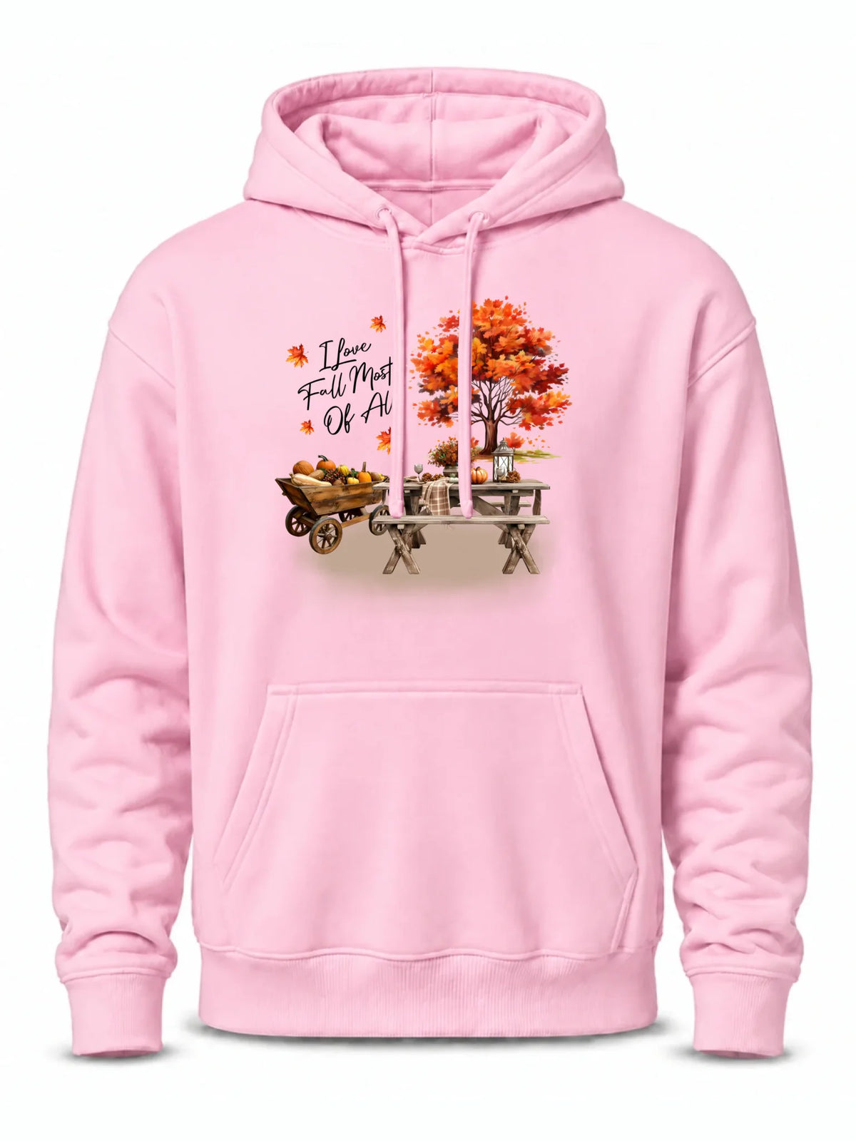 Bluza męska z kapturem jesienna – Jesienny piknik z dyniami JS04