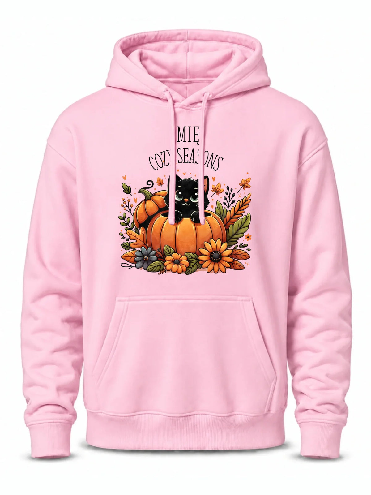 Bluza męska z kapturem jesienna - Cozy Seasons - personalizowana JS01