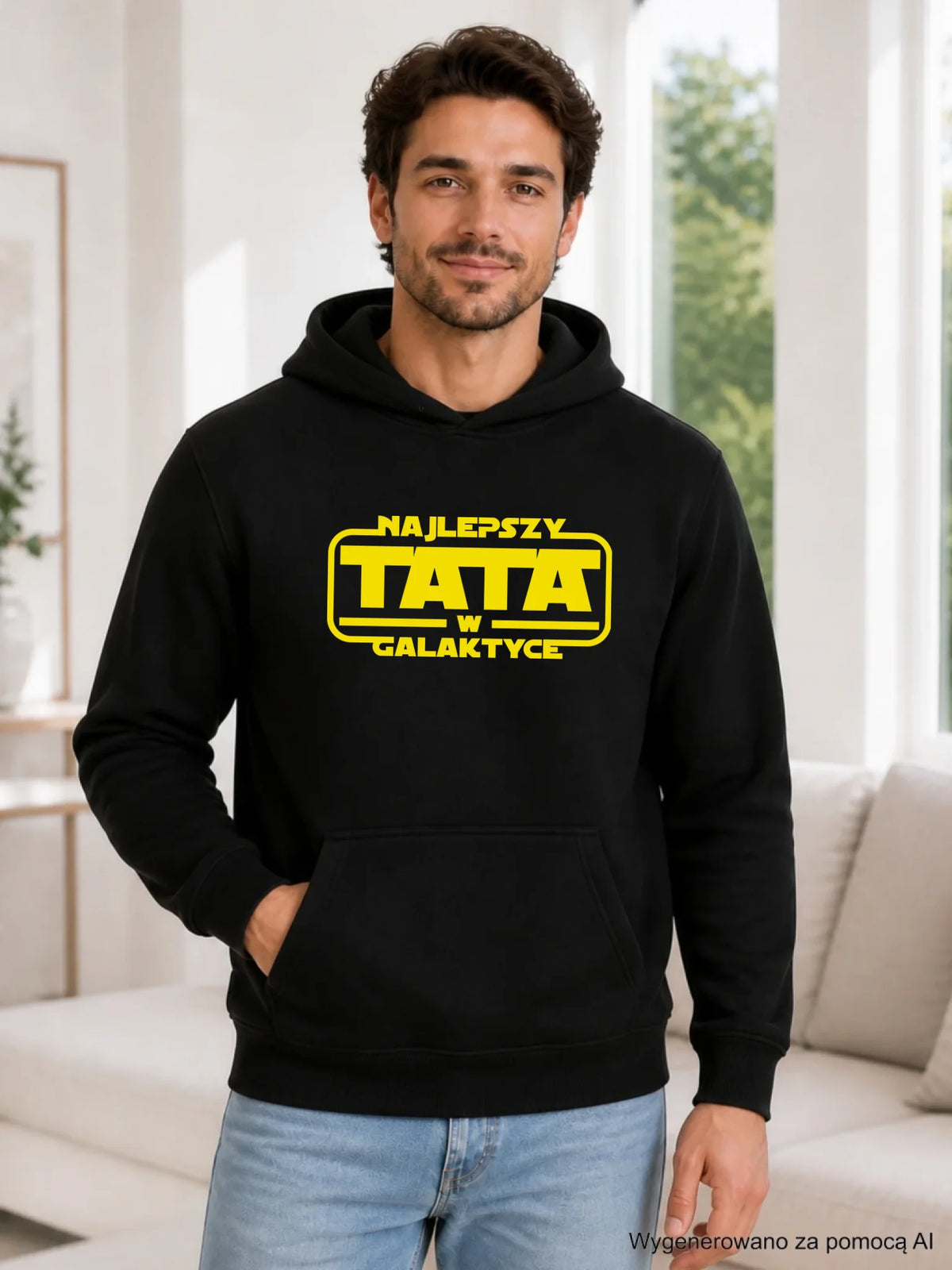 Bluza z kapturem dla taty - Najlepszy Tata w galaktyce DT30