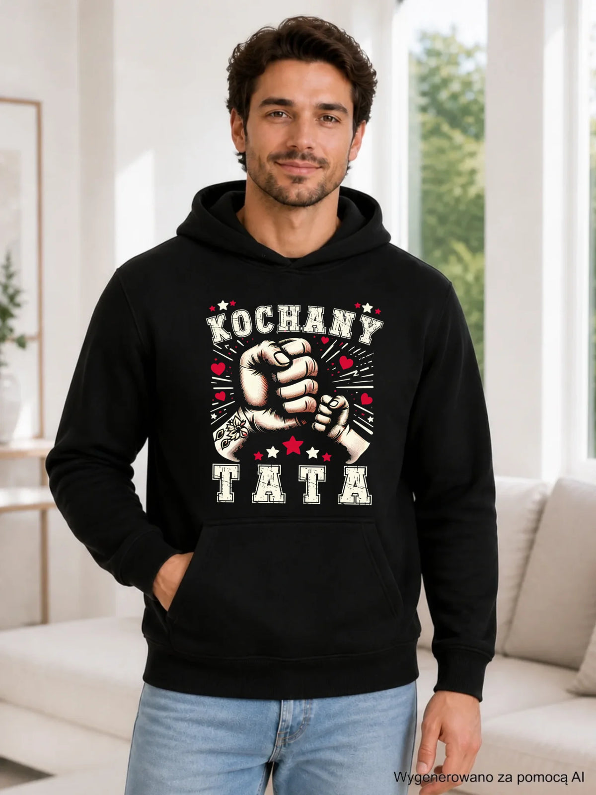Bluza z kapturem dla taty - Kochany Tata DT18