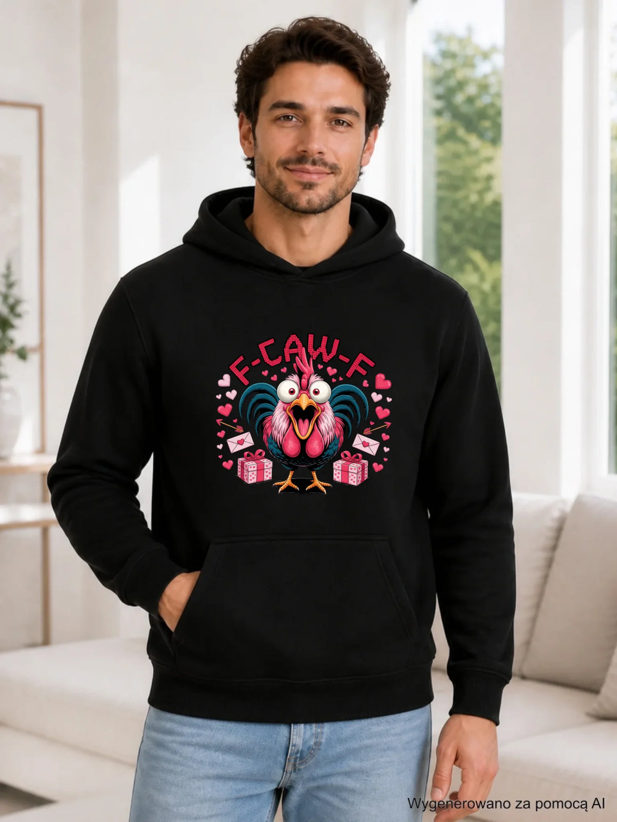 Bluza męska z kapturem - F-CAW-F W73