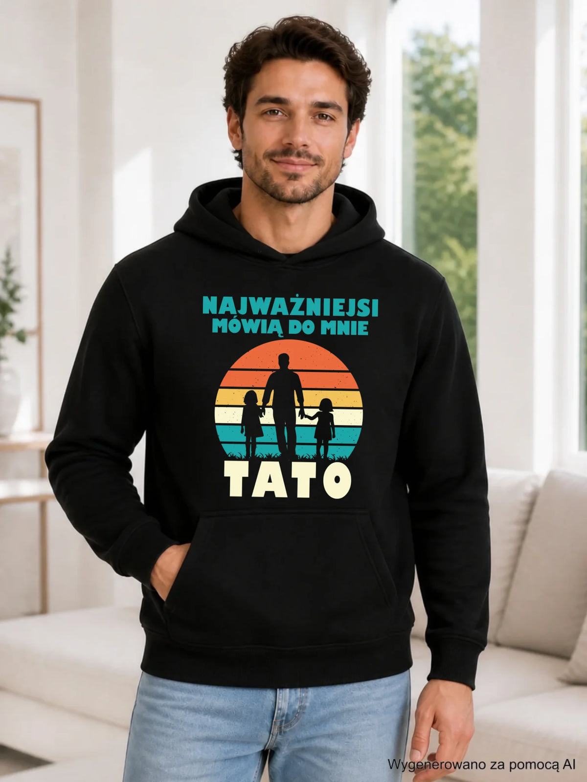 Bluza z kapturem dla taty - Najważniejsi mówią do mnie tato DT31
