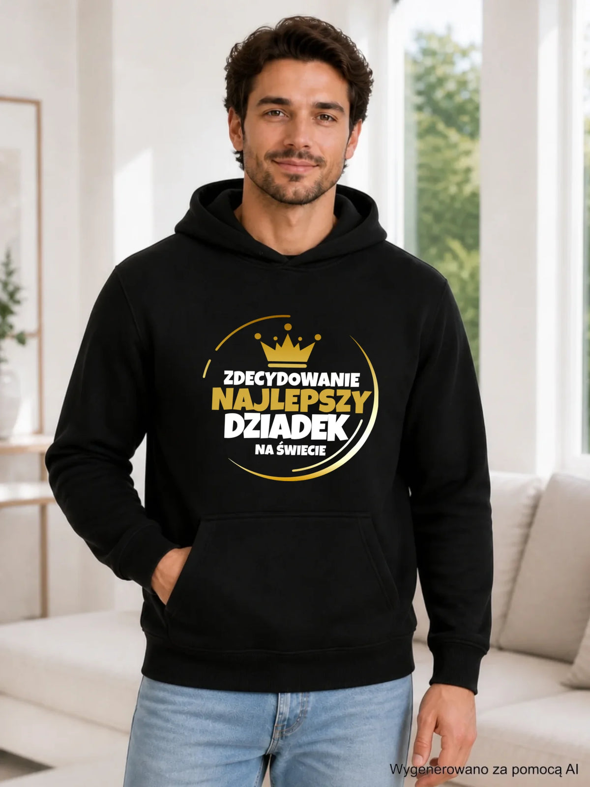 Bluza z kapturem dla dziadka - Zdecydowanie najlepszy dziadek D32