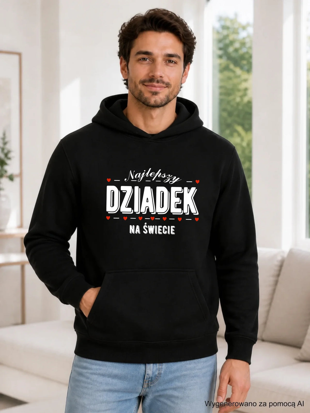 Bluza z kapturem dla dziadka - Najlepszy dziadek na świecie D23
