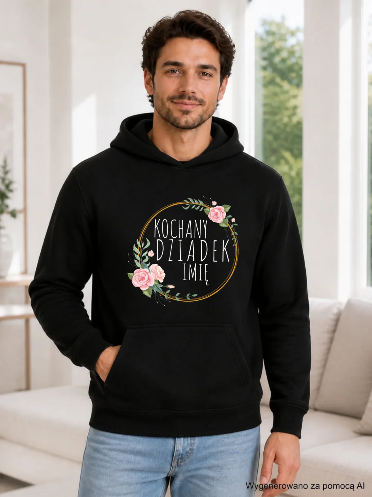 Bluza z kapturem dla dziadka - Kochany Dziadek - personalizowana D10