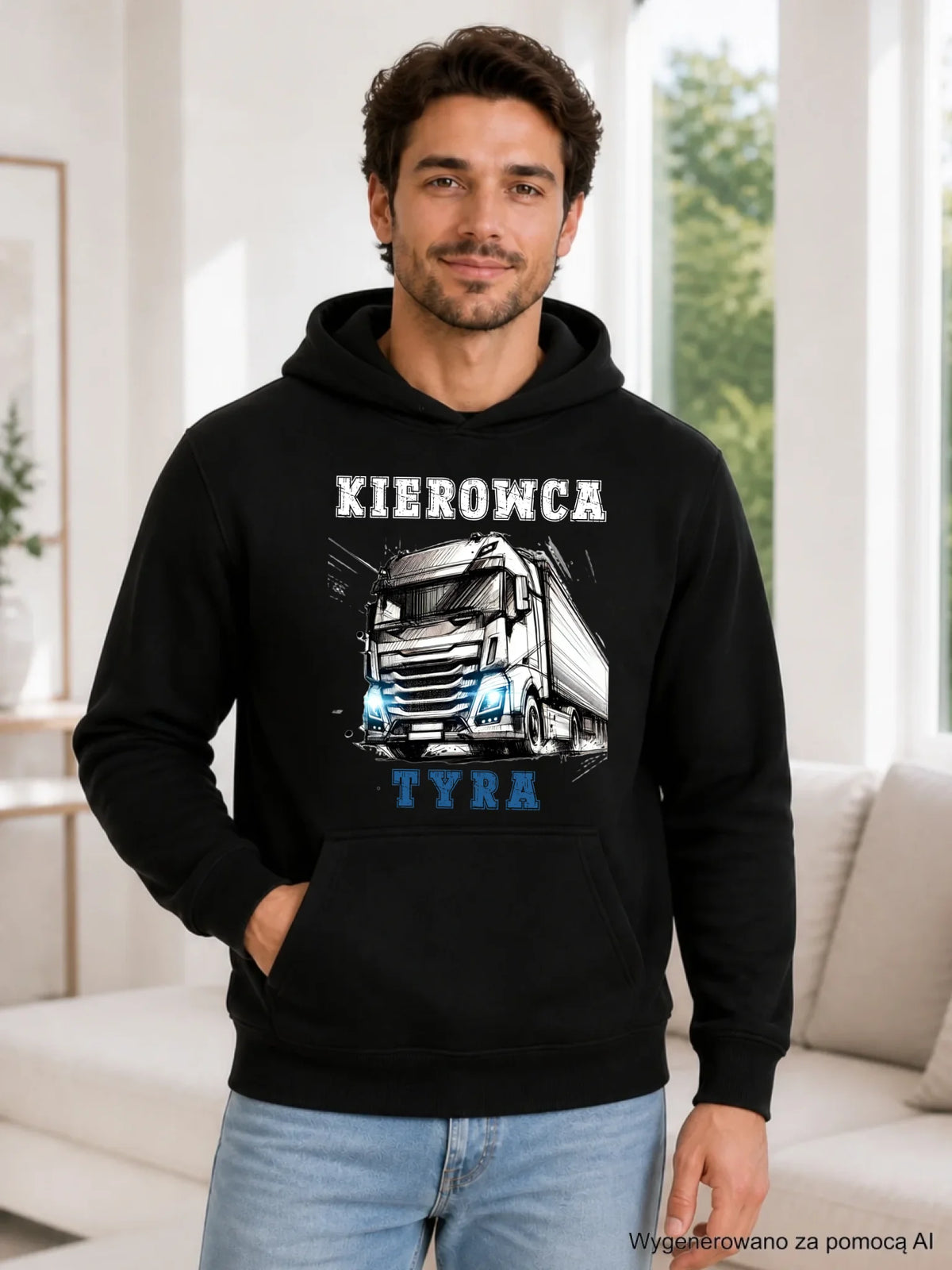 Bluza z kapturem dla zawodowego kierowcy - Kierowca tyra ZKT07