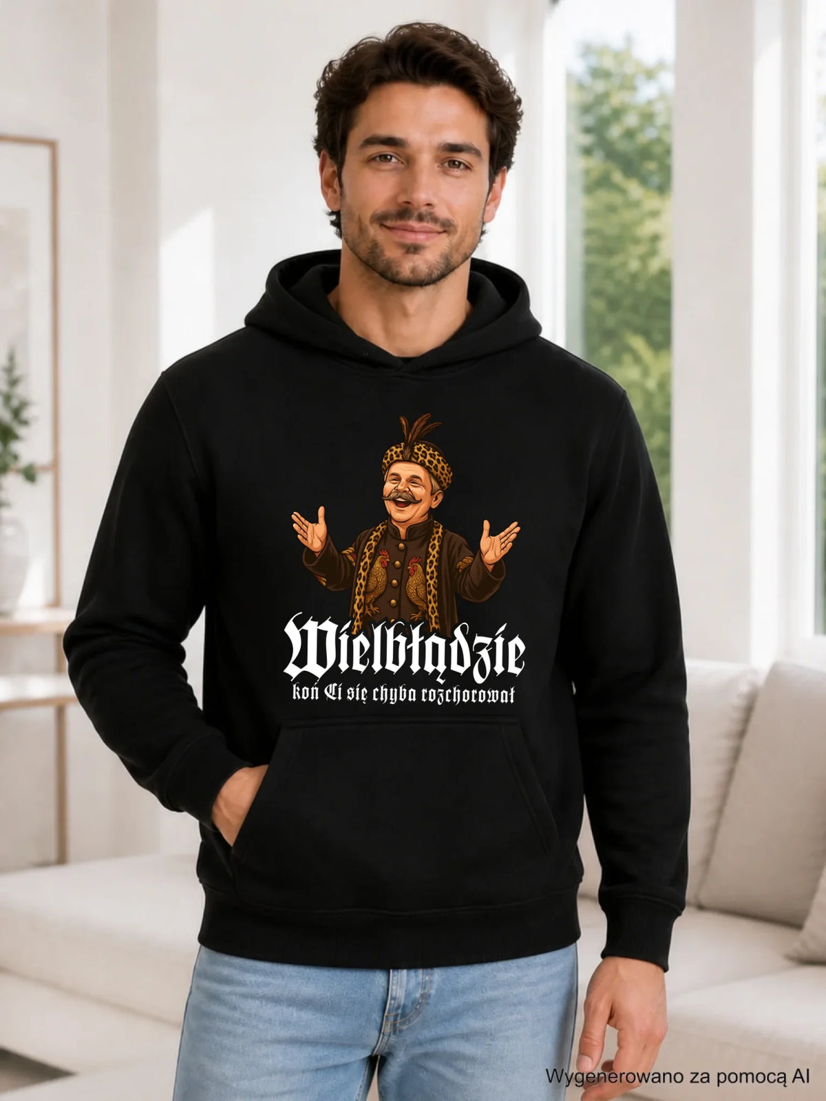 Bluza męska z kapturem - Wielbłądzie, koń Ci się chyba rozchorował - dla fanów serialu 1670 H61