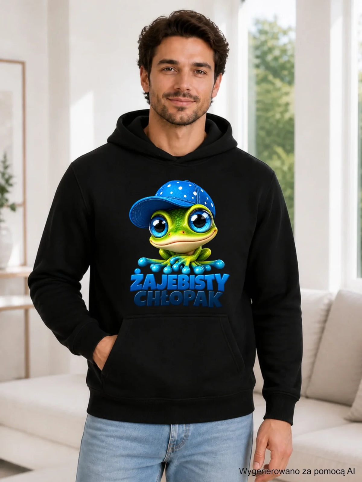 Bluza męska z kapturem - Żajebisty Chłopak - personalizowana DCH01