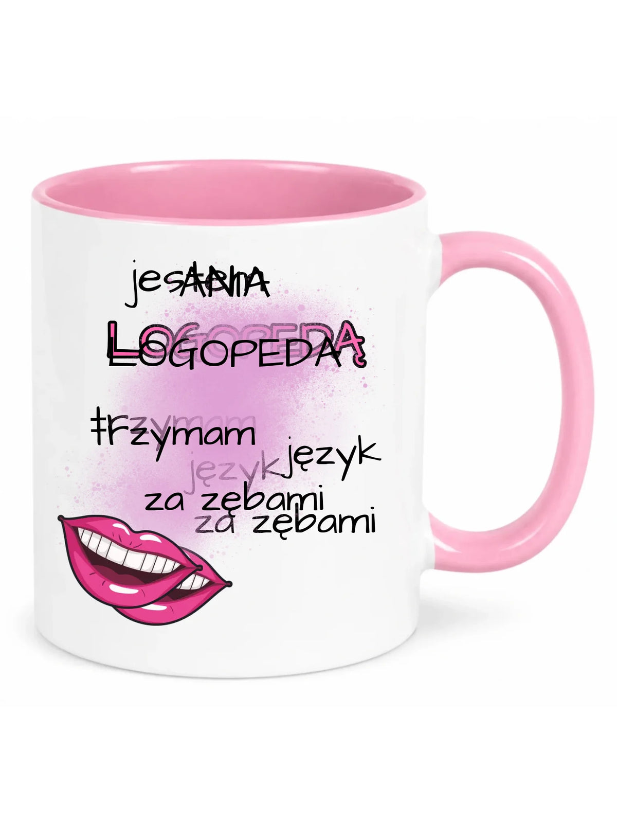 Kubek z imieniem dla logopedy N24