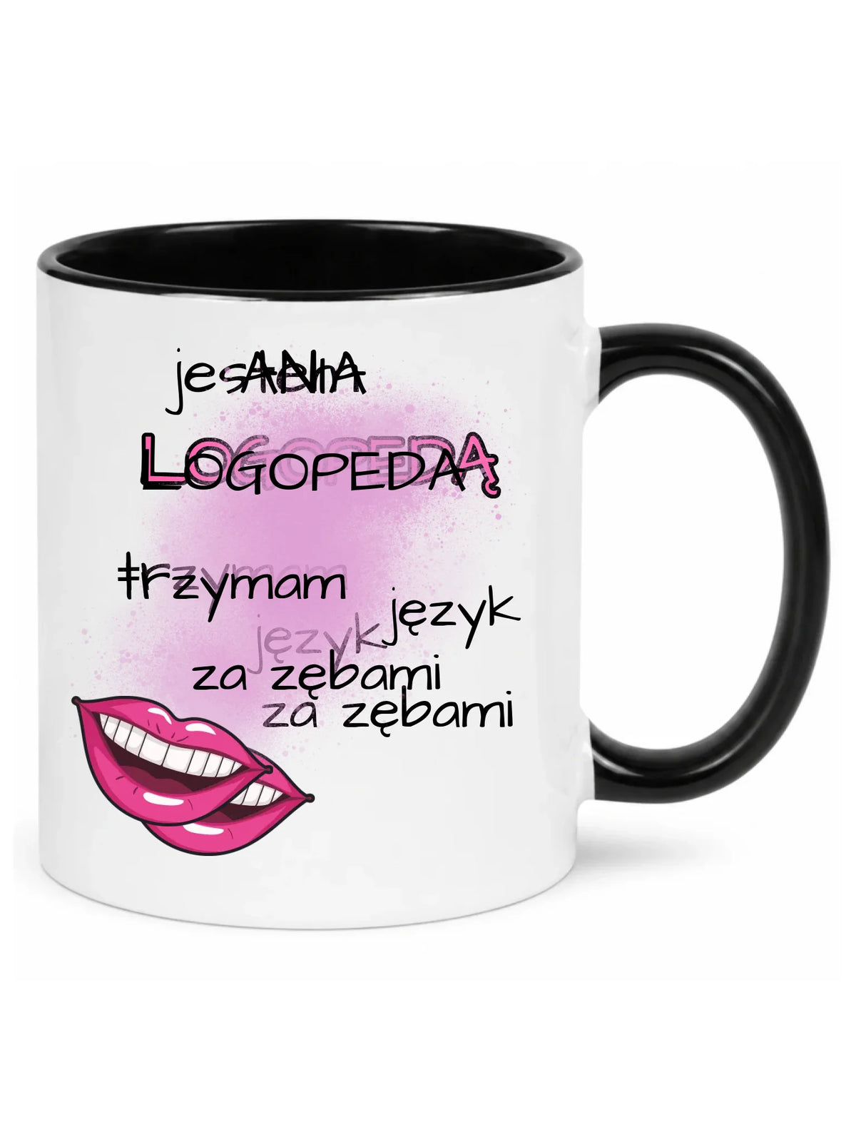 Kubek z imieniem dla logopedy N24