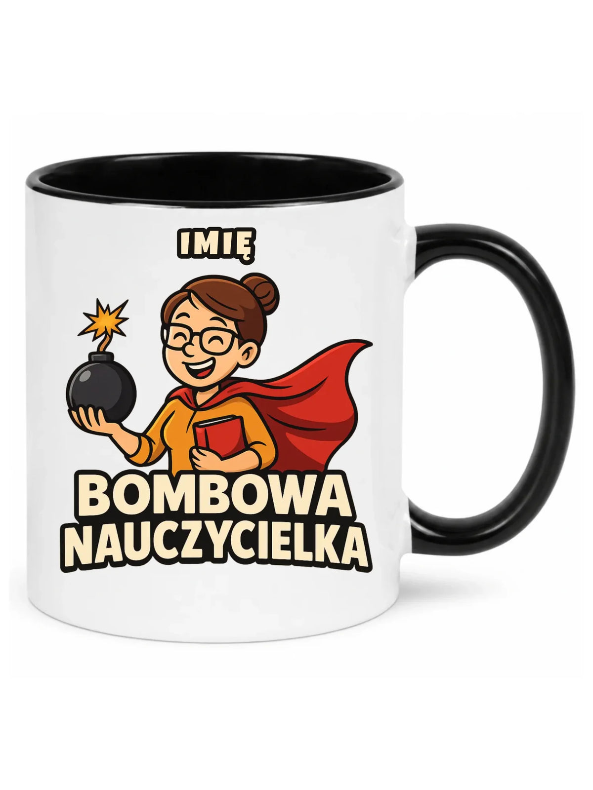 Kubek dla nauczycielki z imieniem Bombowa Nauczycielka N25
