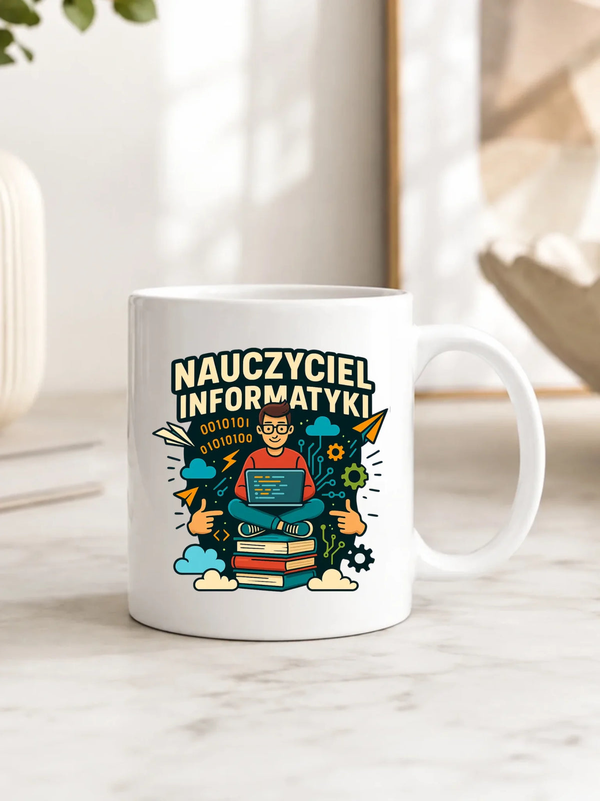 Kubek z imieniem dla nauczyciela informatyki N33