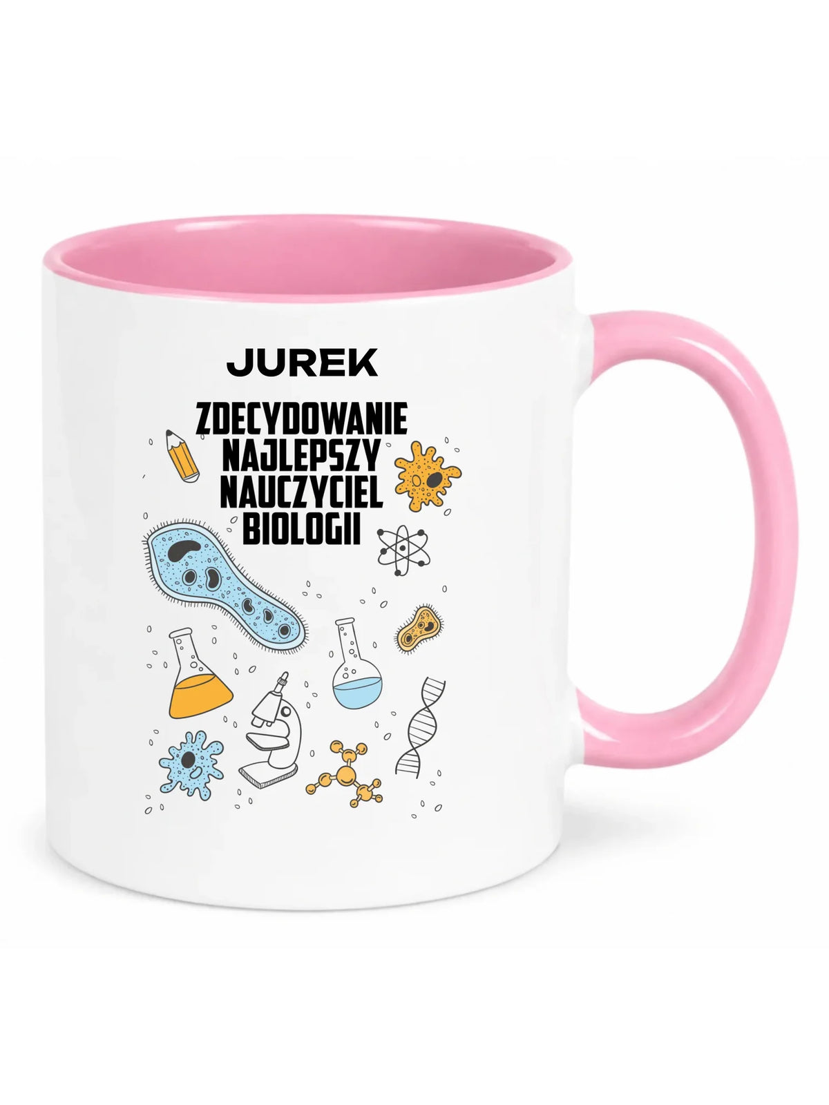 Kubek z imieniem dla nauczyciela biologii N61