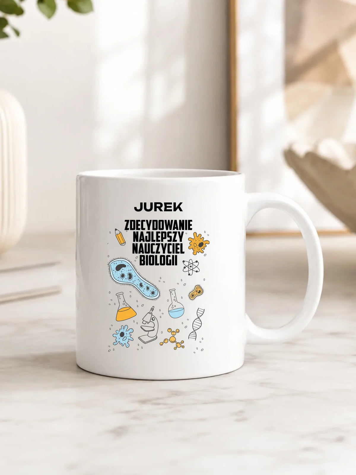 Kubek z imieniem dla nauczyciela biologii N61
