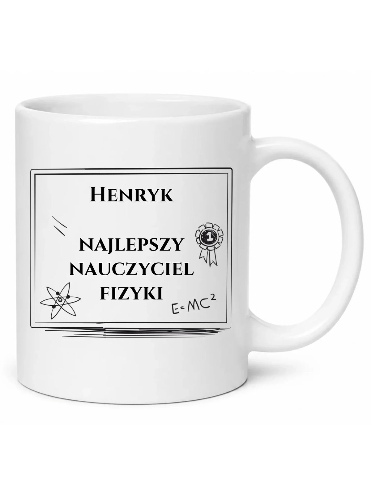 Kubek z imieniem dla nauczyciela lub nauczycielki fizyki N66
