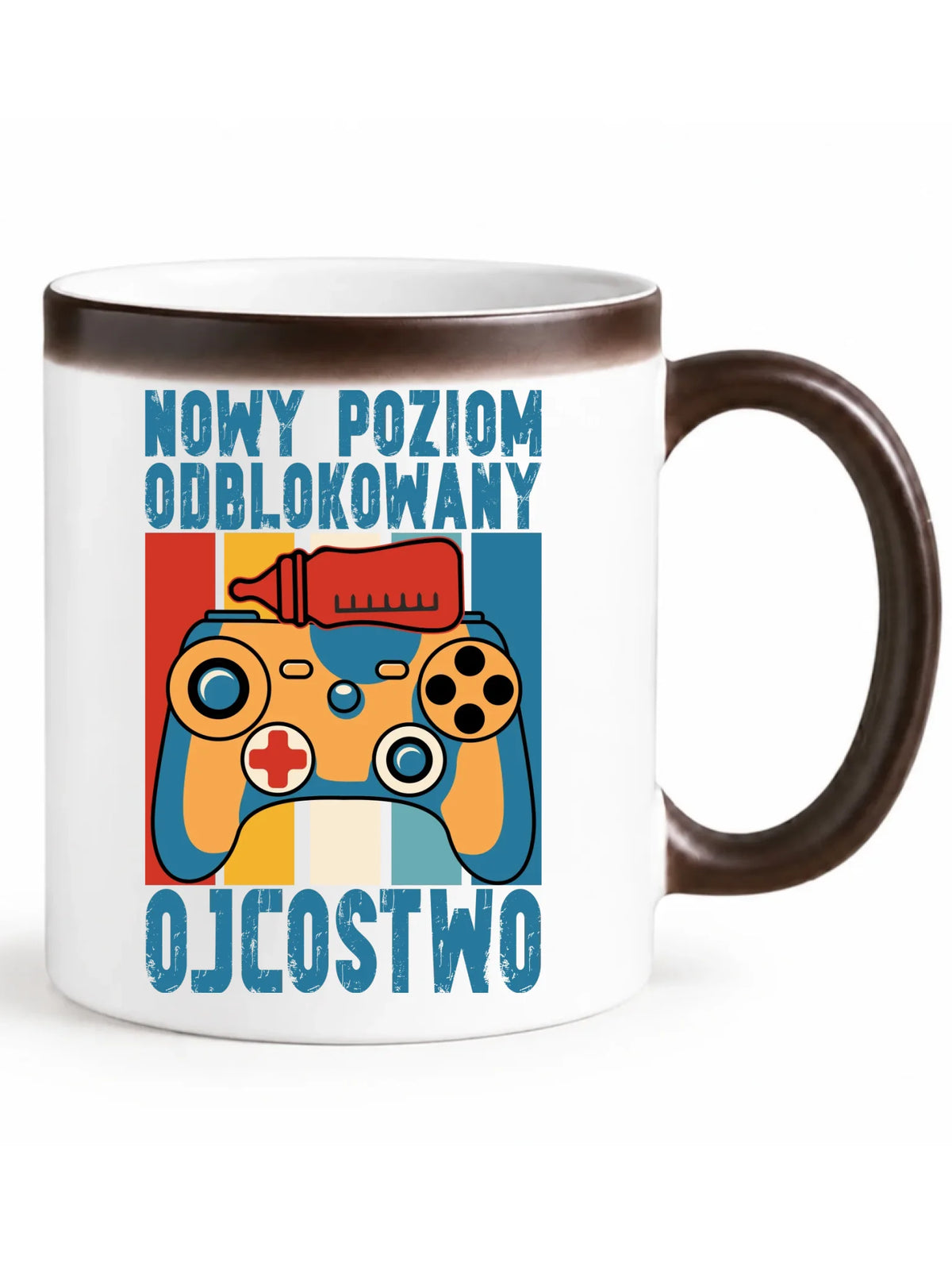 Kubek magiczny dla młodego taty gamera - Nowy poziom odblokowany DT24