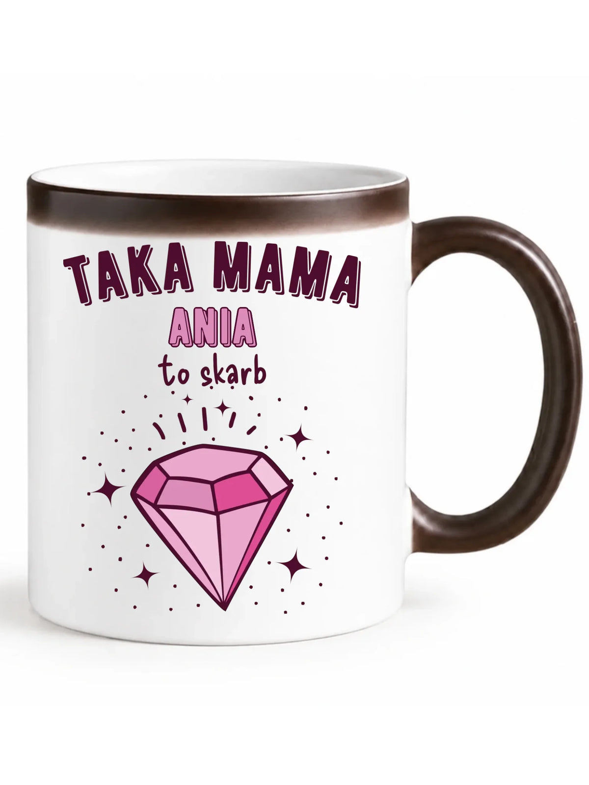 Kubek magiczny z imieniem dla mamy - Taka mama to skarb - personalizowany DM18