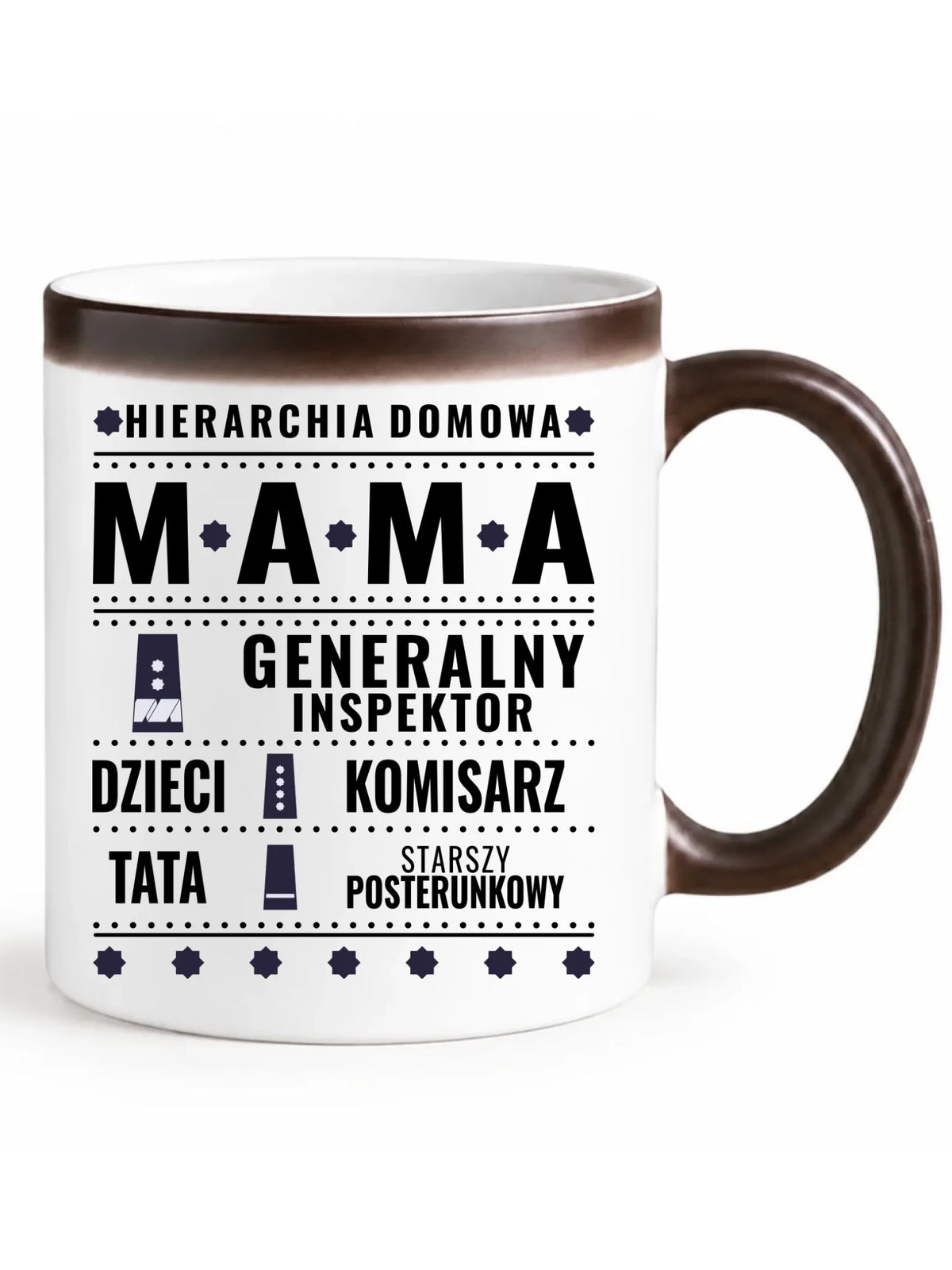 Kubek magiczny dla mamy - Generał Mama Policja - personalizowany DM41