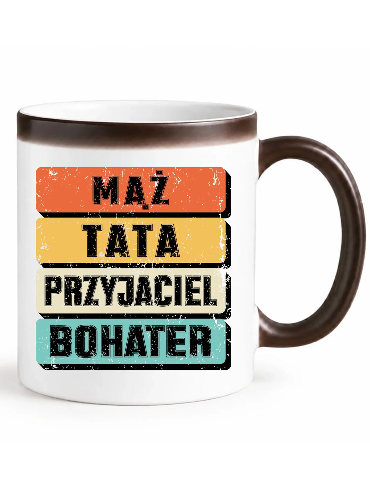 Kubek magiczny dla taty - Mąż Tata Przyjaciel Bohater DT05