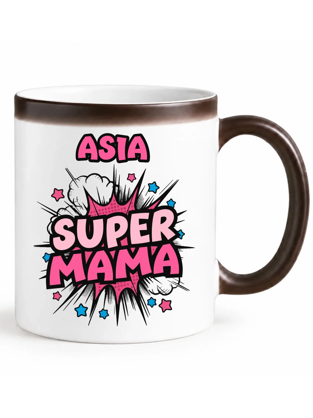 Kubek magiczny dla mamy z imieniem - Super Mama - personalizowany DM24