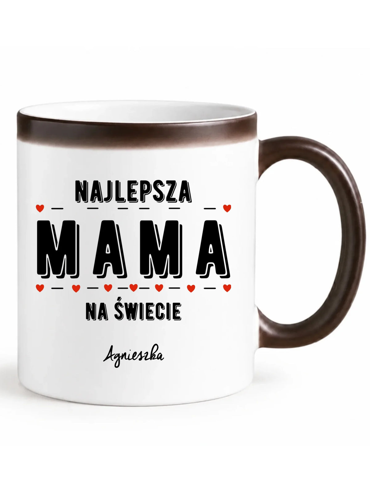 Kubek magiczny z imieniem dla mamy - Najlepsza mama - personalizowany DM22