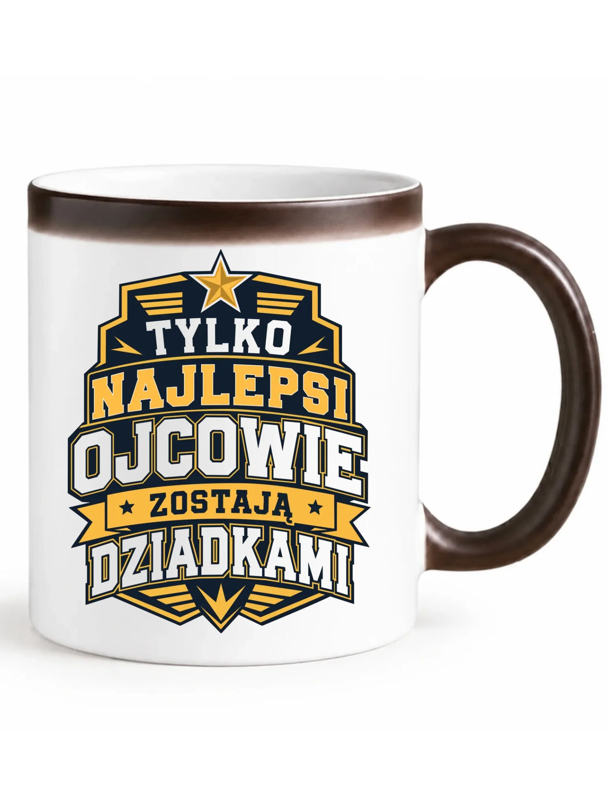 Kubek magiczny dla taty przyszłego dziadka - Tylko najlepsi ojcowie zostają dziadkami DT39