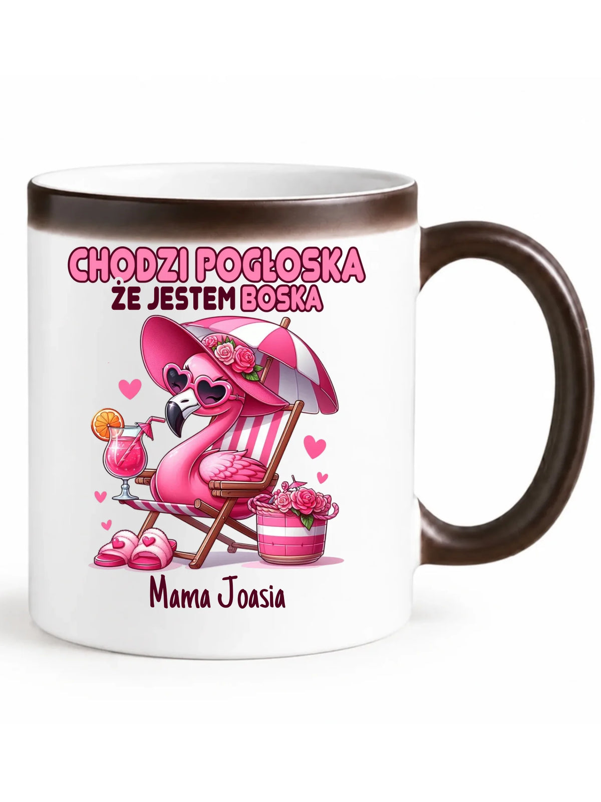 Kubek magiczny dla mamy - Chodzi pogłoska, że jestem boska - personalizowany DM14