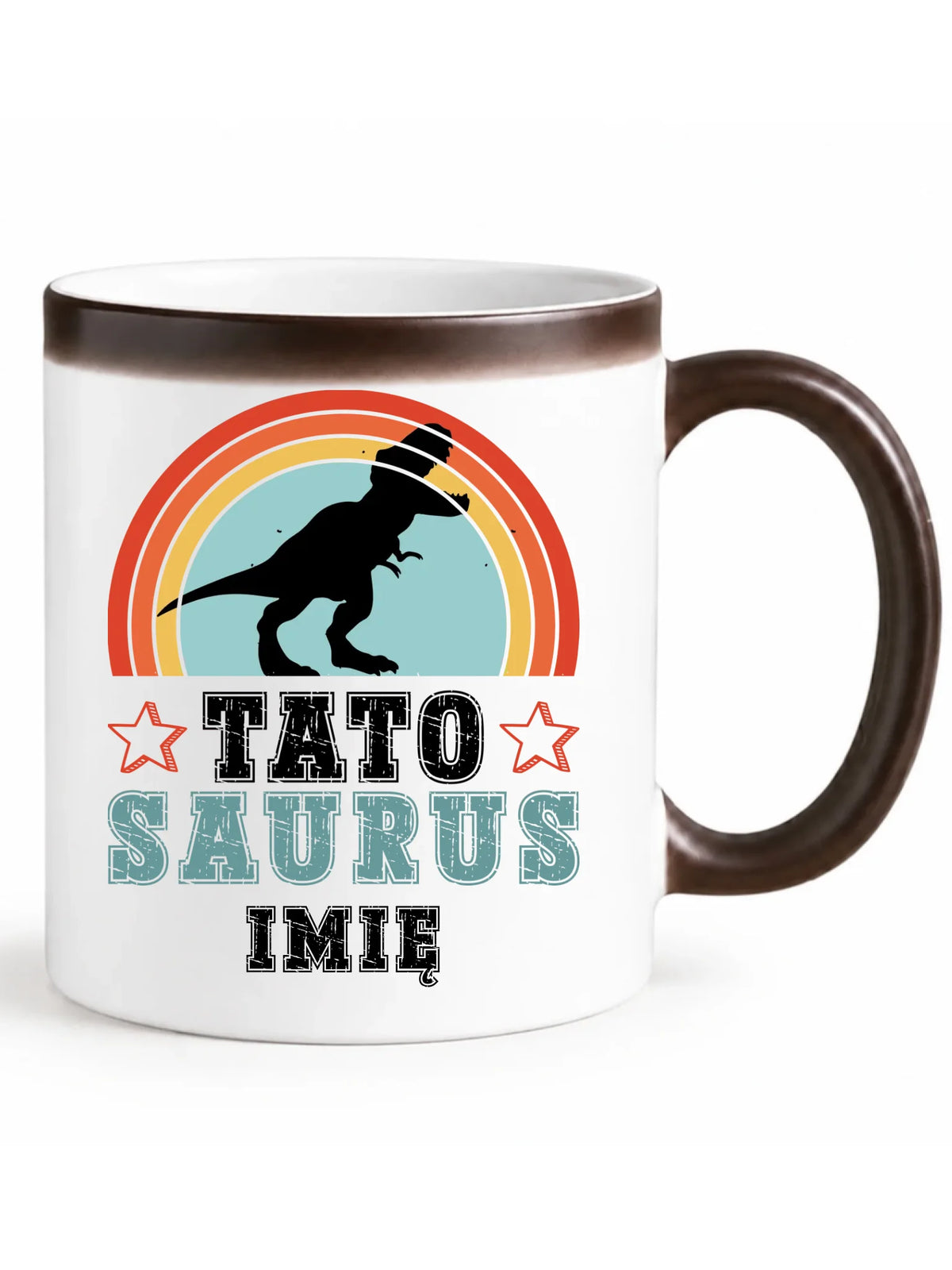 Kubek magiczny dla taty - Tato Saurus - personalizowany DT03