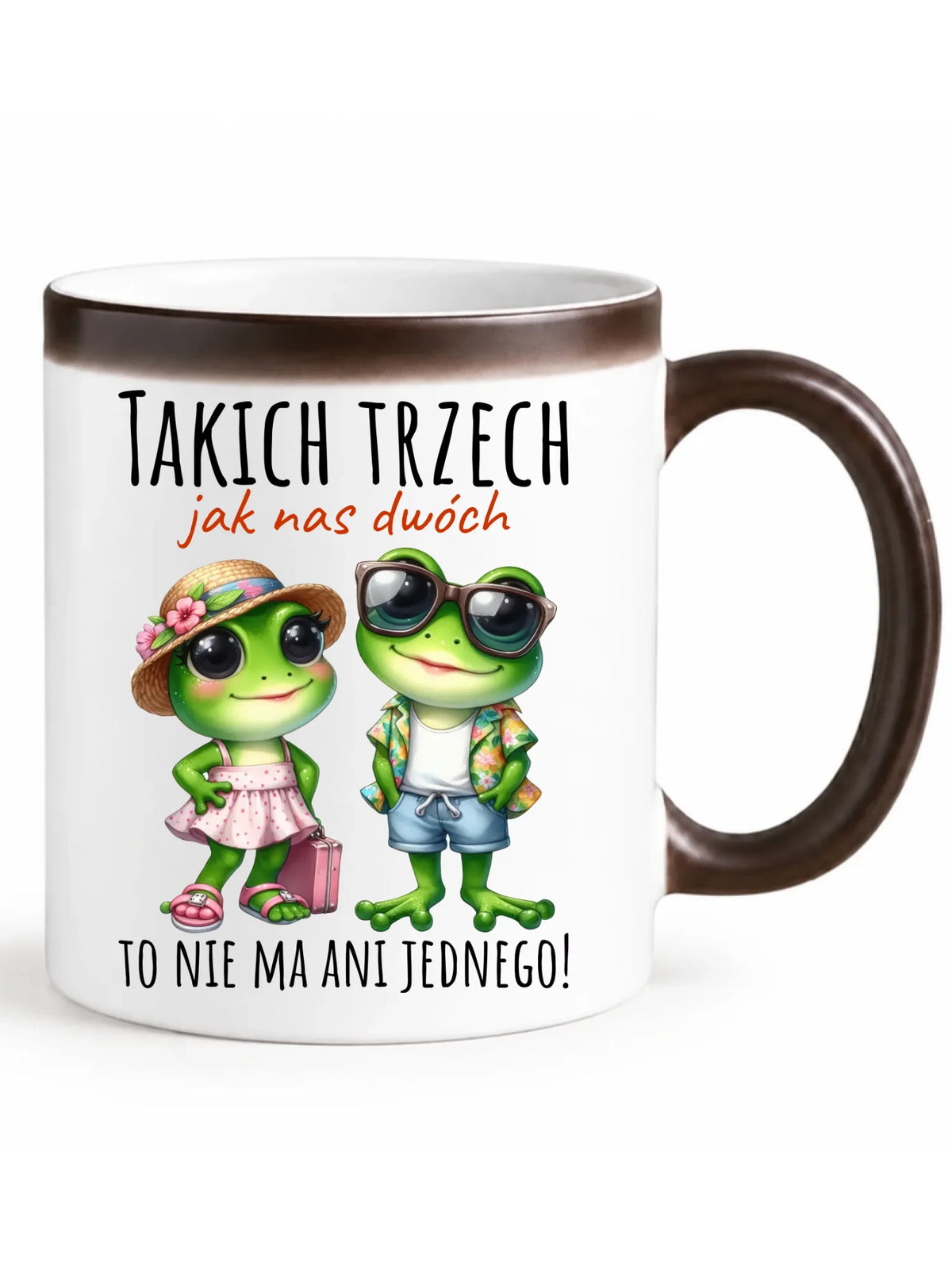 Kubek magiczny dla par - Żabki Takich trzech jak nas dwóch DCH11