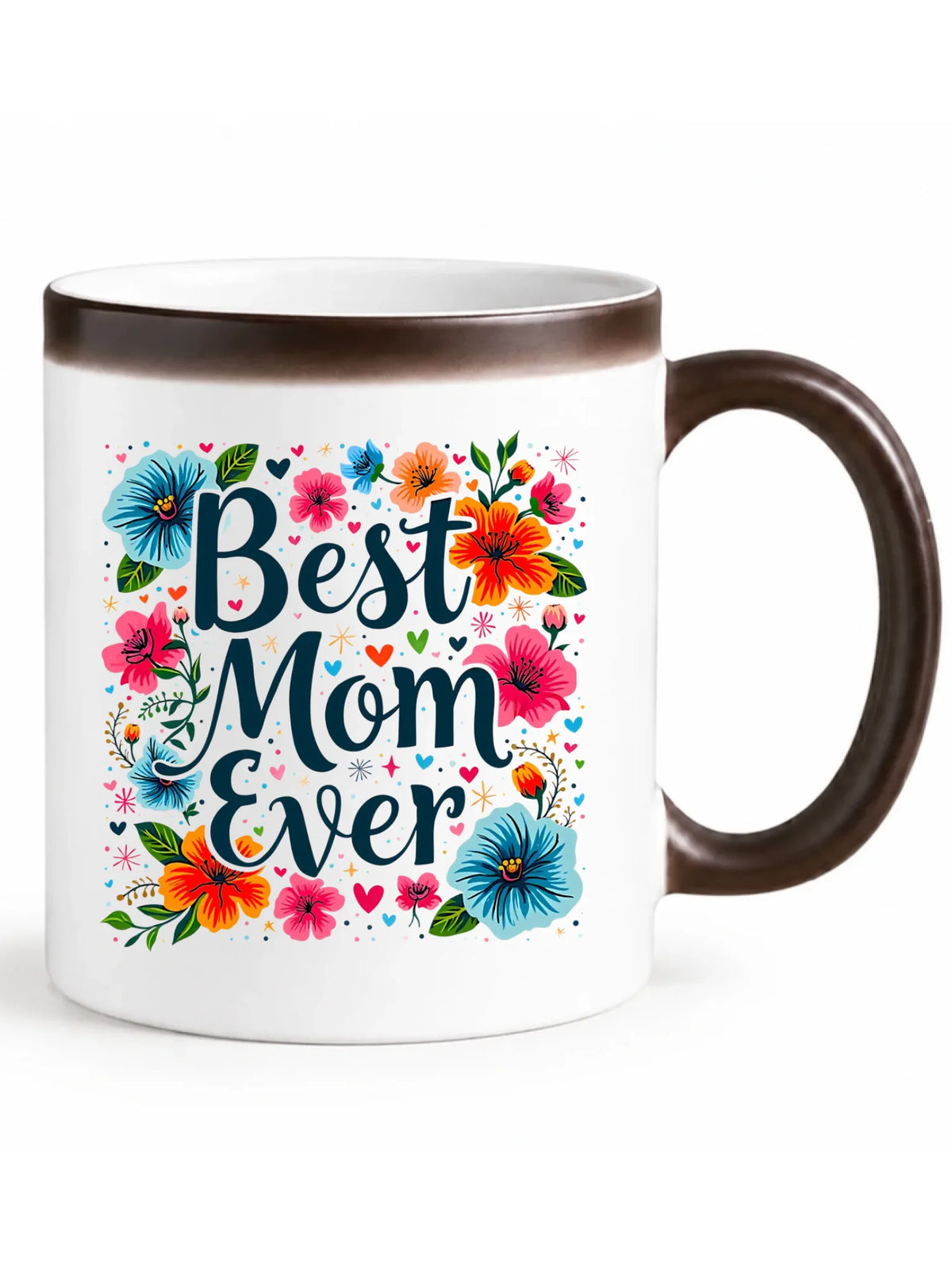 Kubek magiczny dla mamy - Kwiaty - Best mom ever DM34
