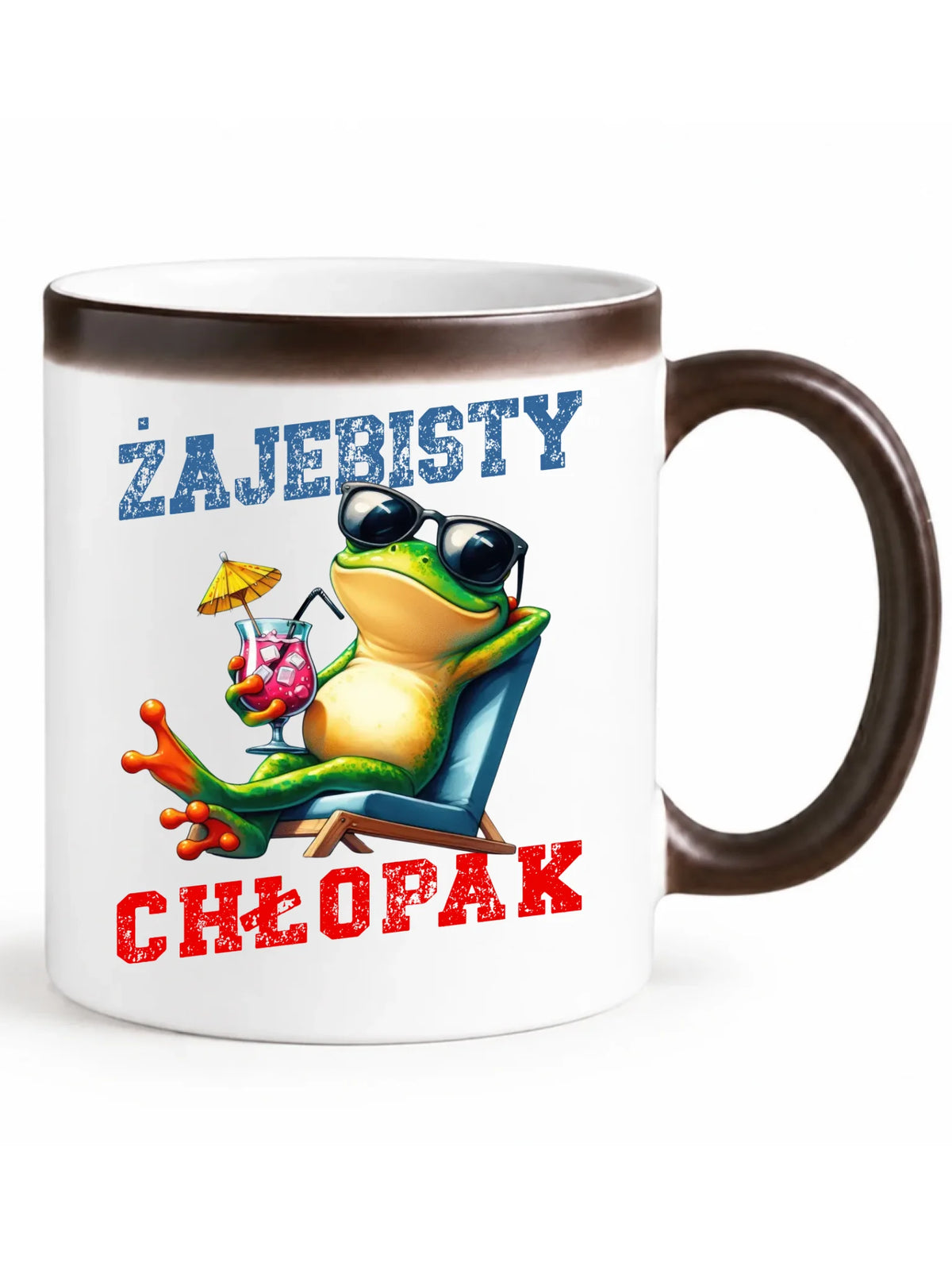Kubek magiczny z żabą - prezent dla chłopaka - Żajebisty chłopak DCH19