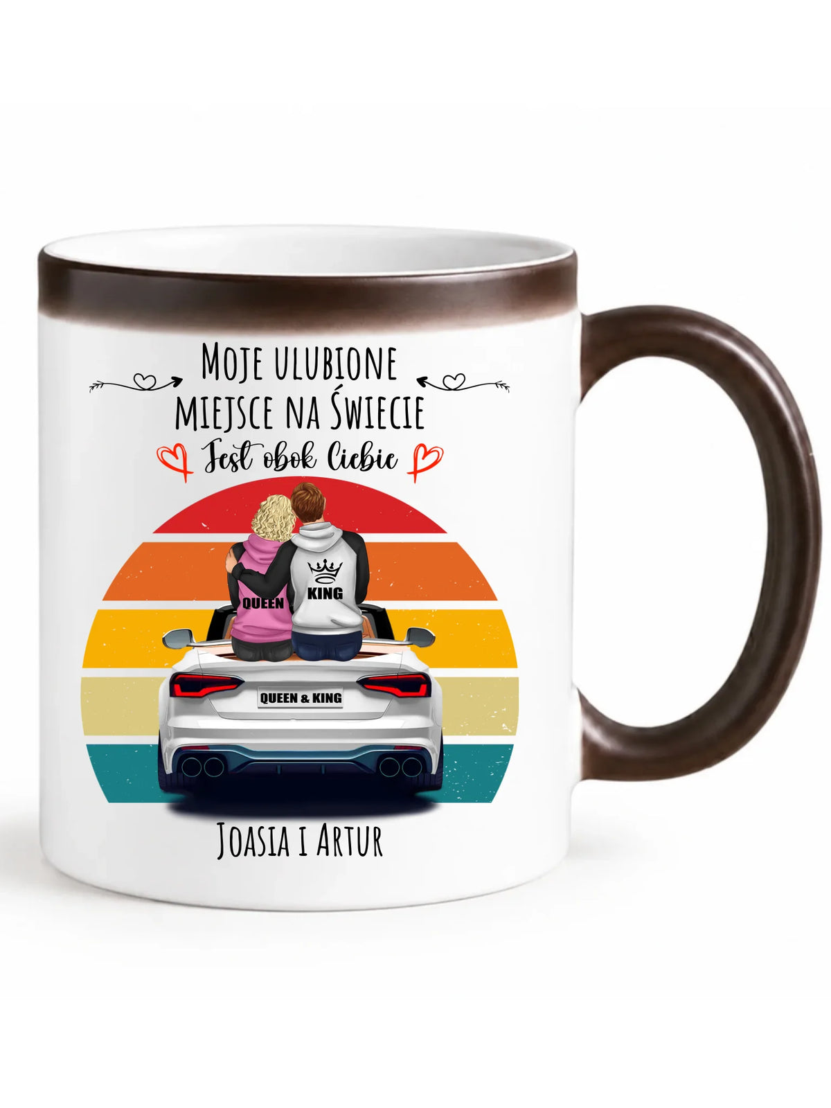 Kubek magiczny dla par - Moje ulubione miejsce - personalizowany W06