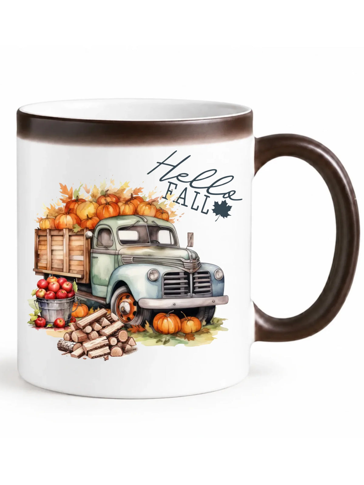Kubek magiczny jesienny – Hello Fall ciężarówka z dyniami JS08