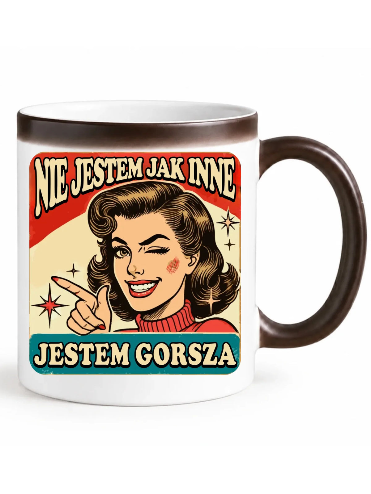 Kubek magiczny - Nie jestem jak inne, jestem gorsza - w stylu retro DZ07