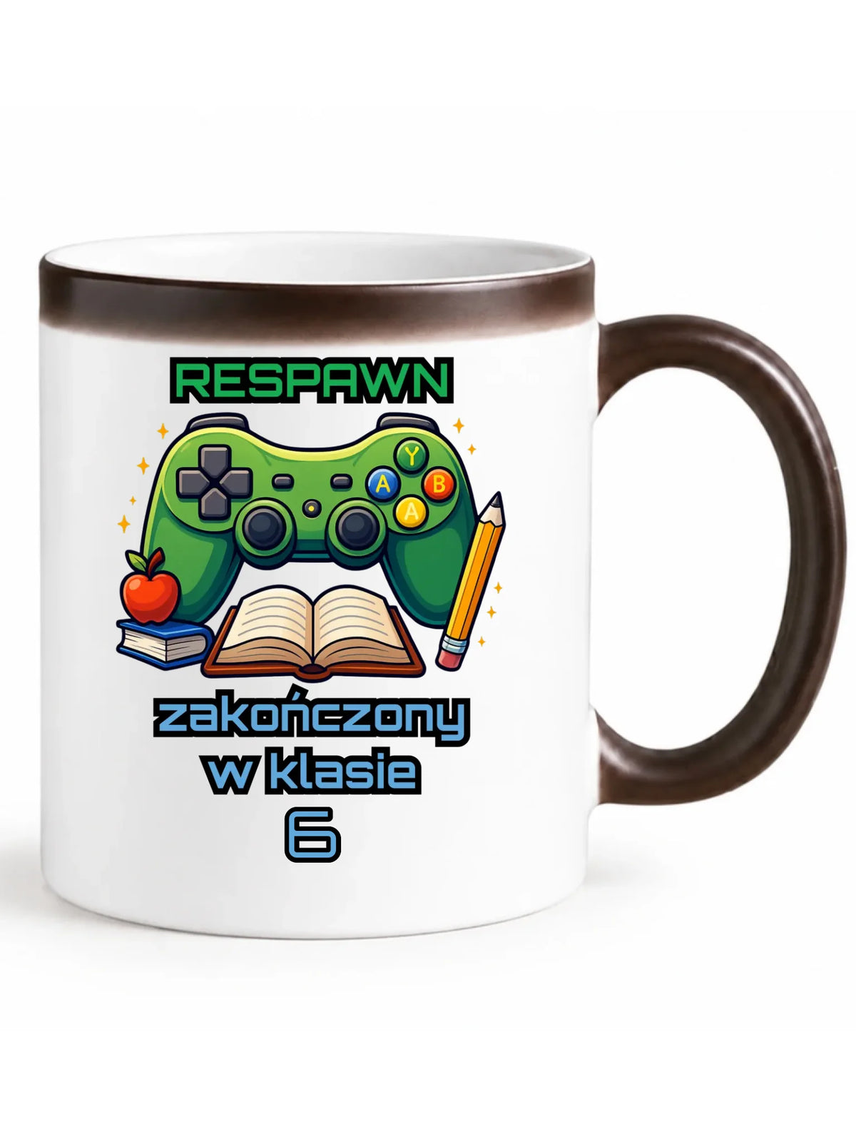 Kubek magiczny szkolny - Respawn - gamer do szkoły - personalizowany SZ18