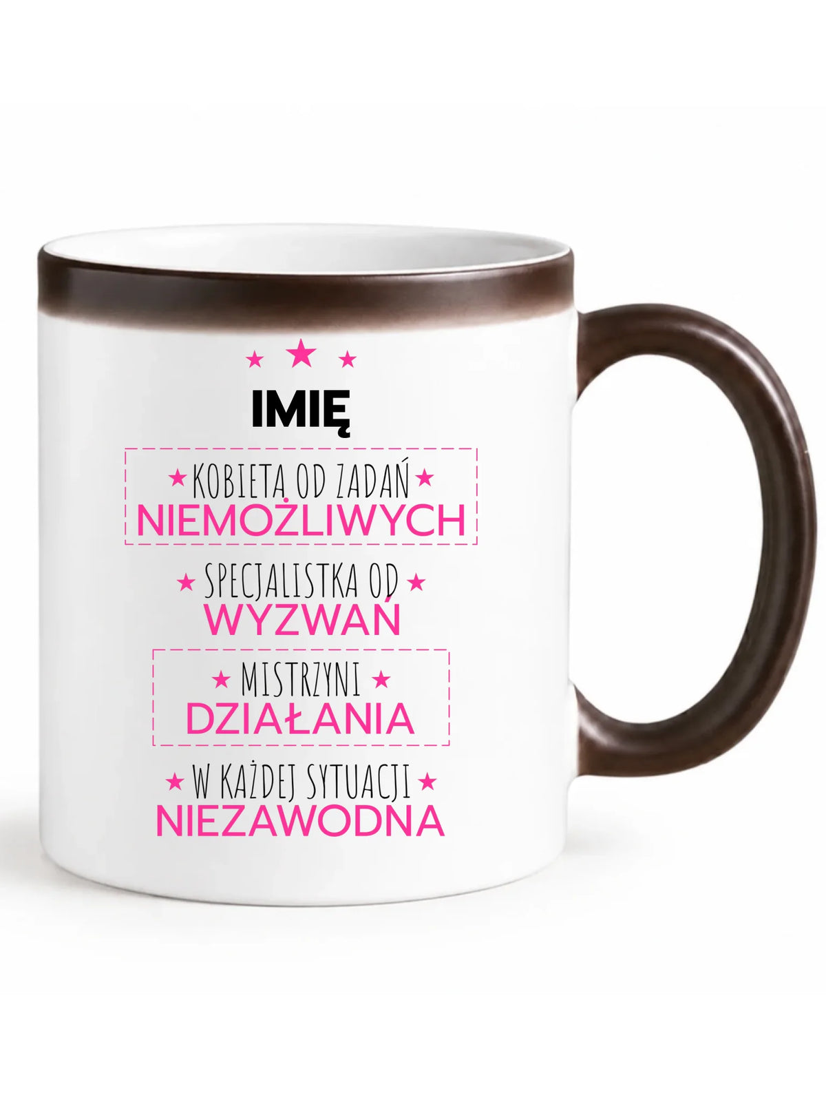 Kubek magiczny - Kobieta od zadań niemożliwych - personalizowany DZ19