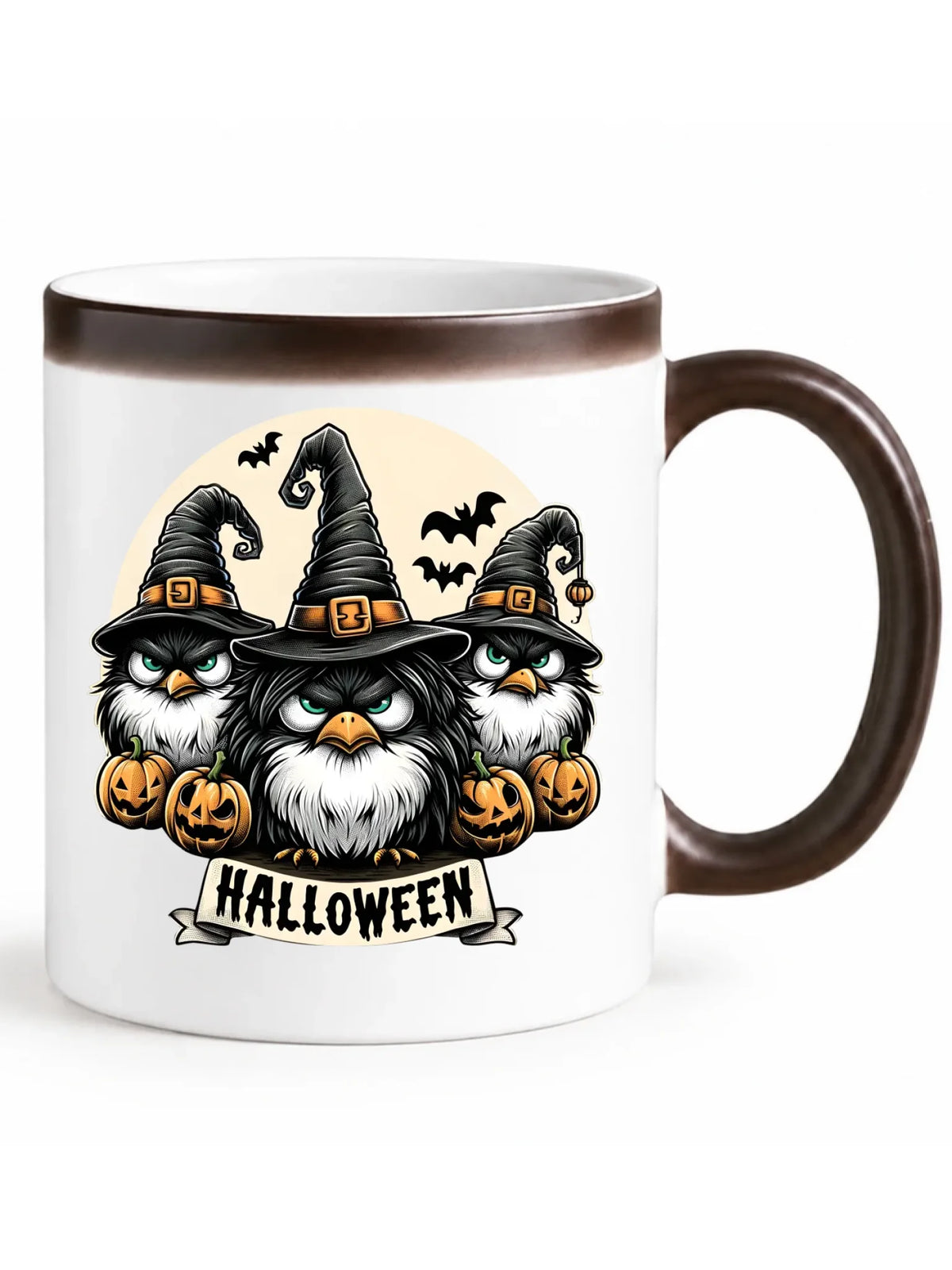 Kubek magiczny na Halloween - Upiorne sowy wiedźmy HL15
