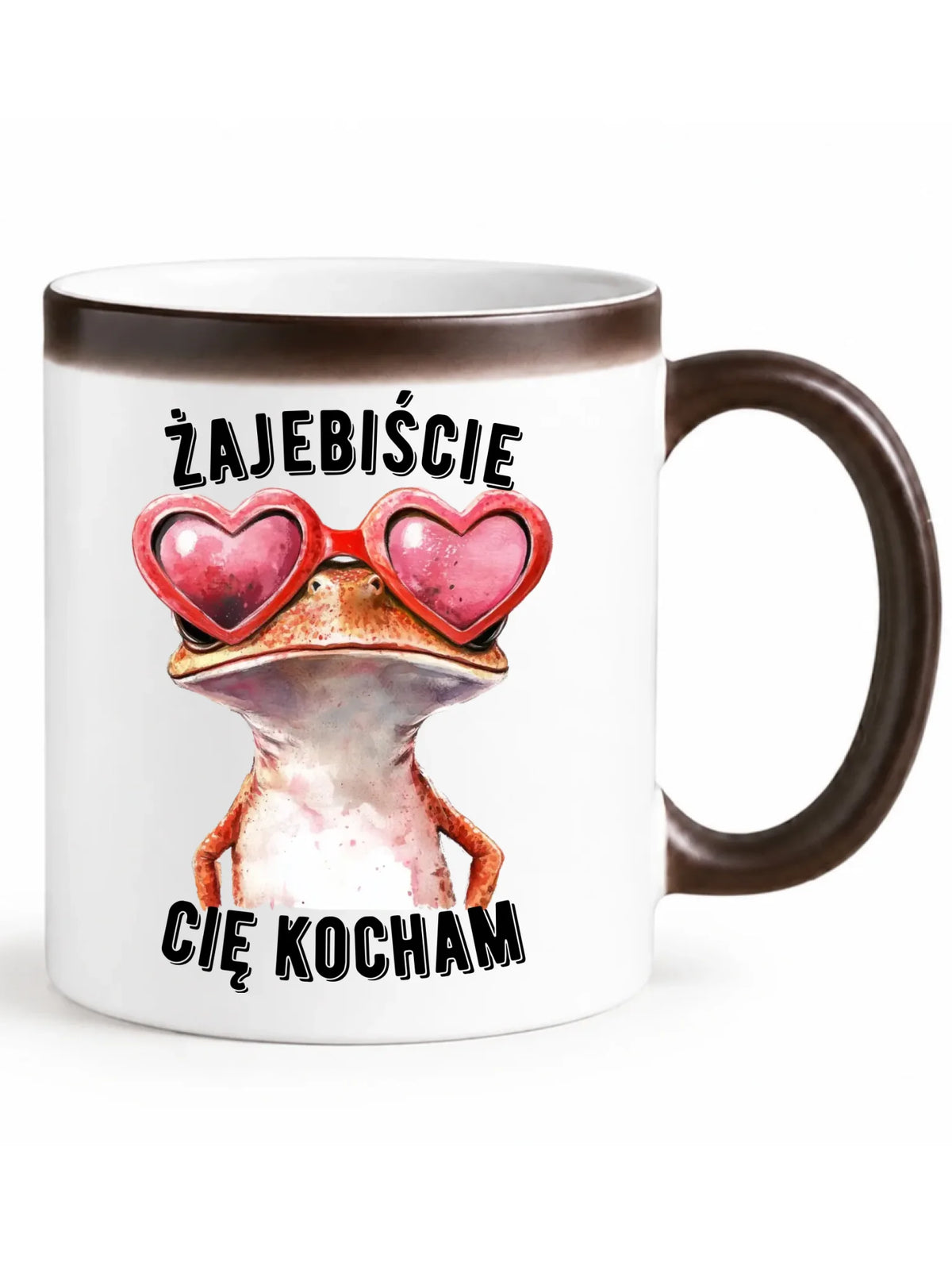 Kubek magiczny dla par - Żajebiście Cię Kocham Żaba W17
