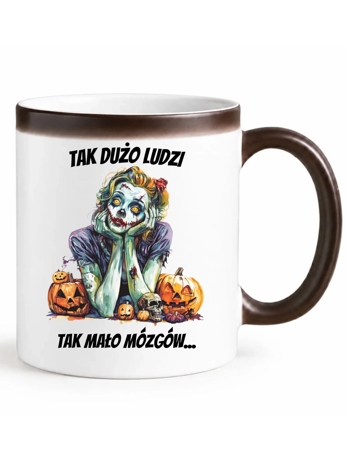 Kubek magiczny na Halloween - Zombie - Tak mało mózgów HL31