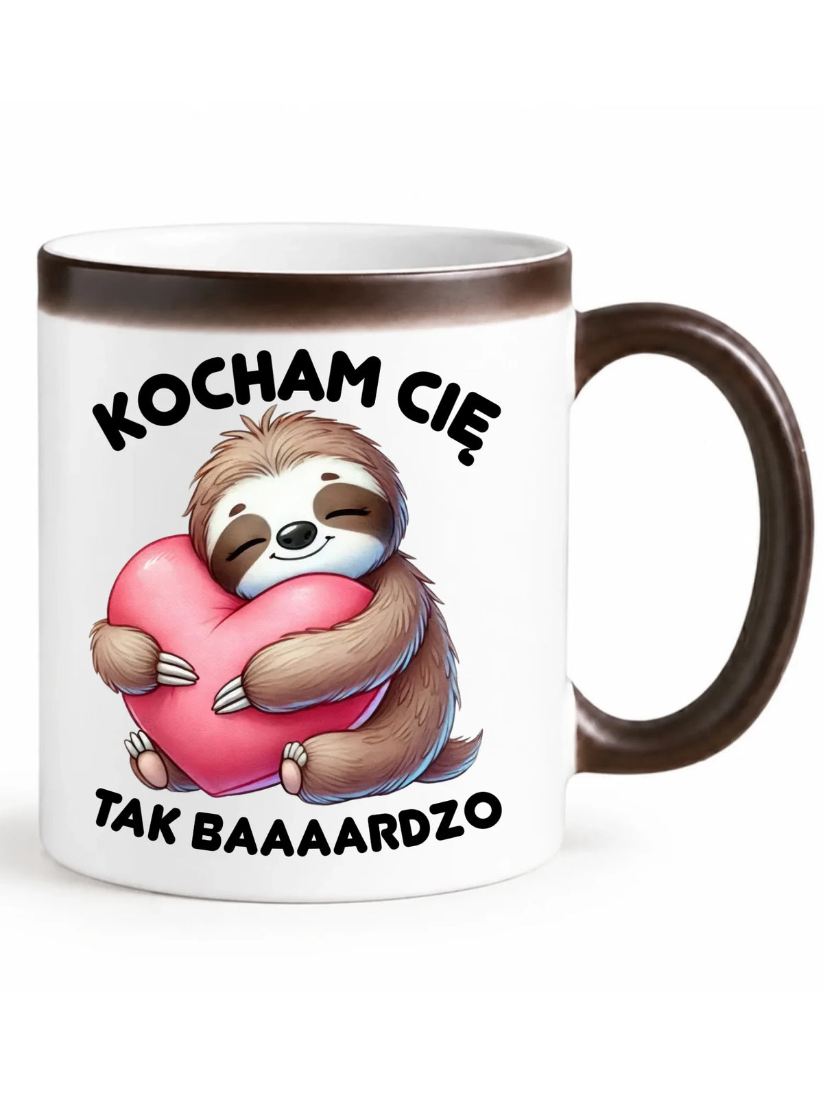 Kubek magiczny - Leniwiec Kocham Cię tak baaaardzo W16