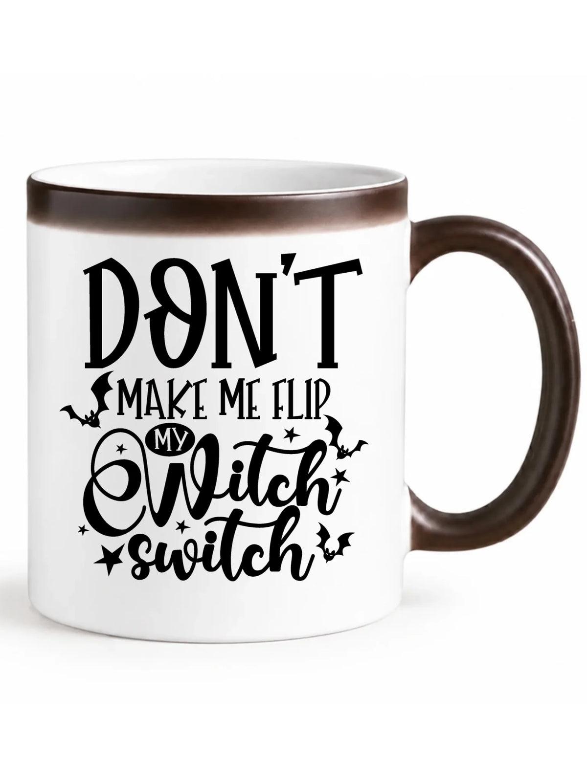 Kubek magiczny na Halloween - Don't make me flip my witch switch - śmieszny HL11
