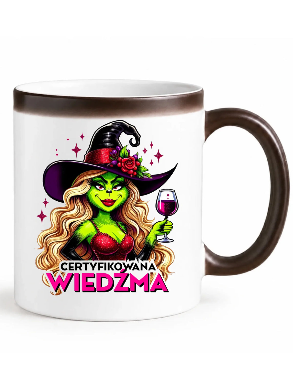 Kubek magiczny - Certyfikowana wiedźma - śmieszny HL13