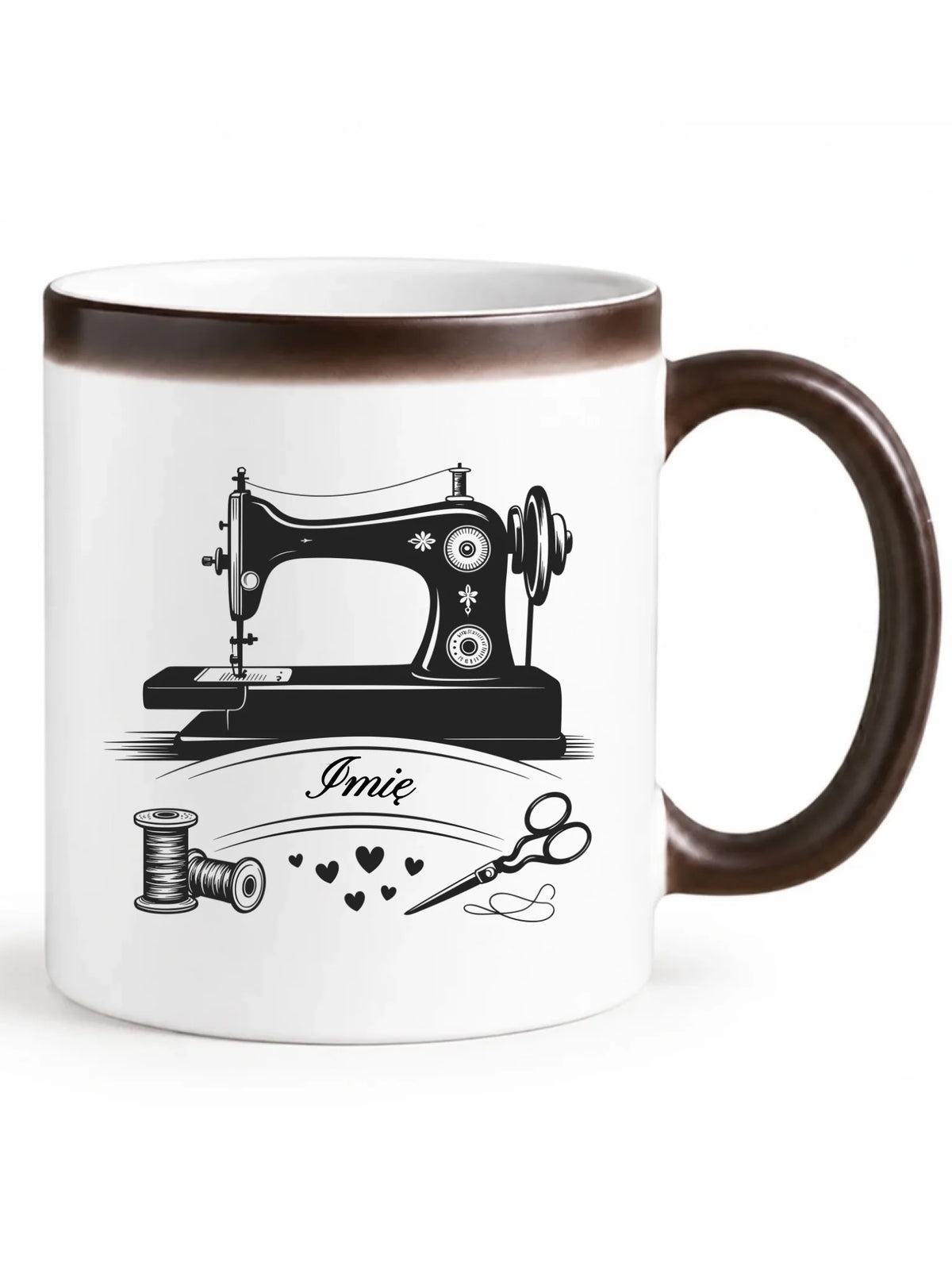 Kubek magiczny szyciowy dla krawcowej - Maszyna vintage- personalizowany HS34