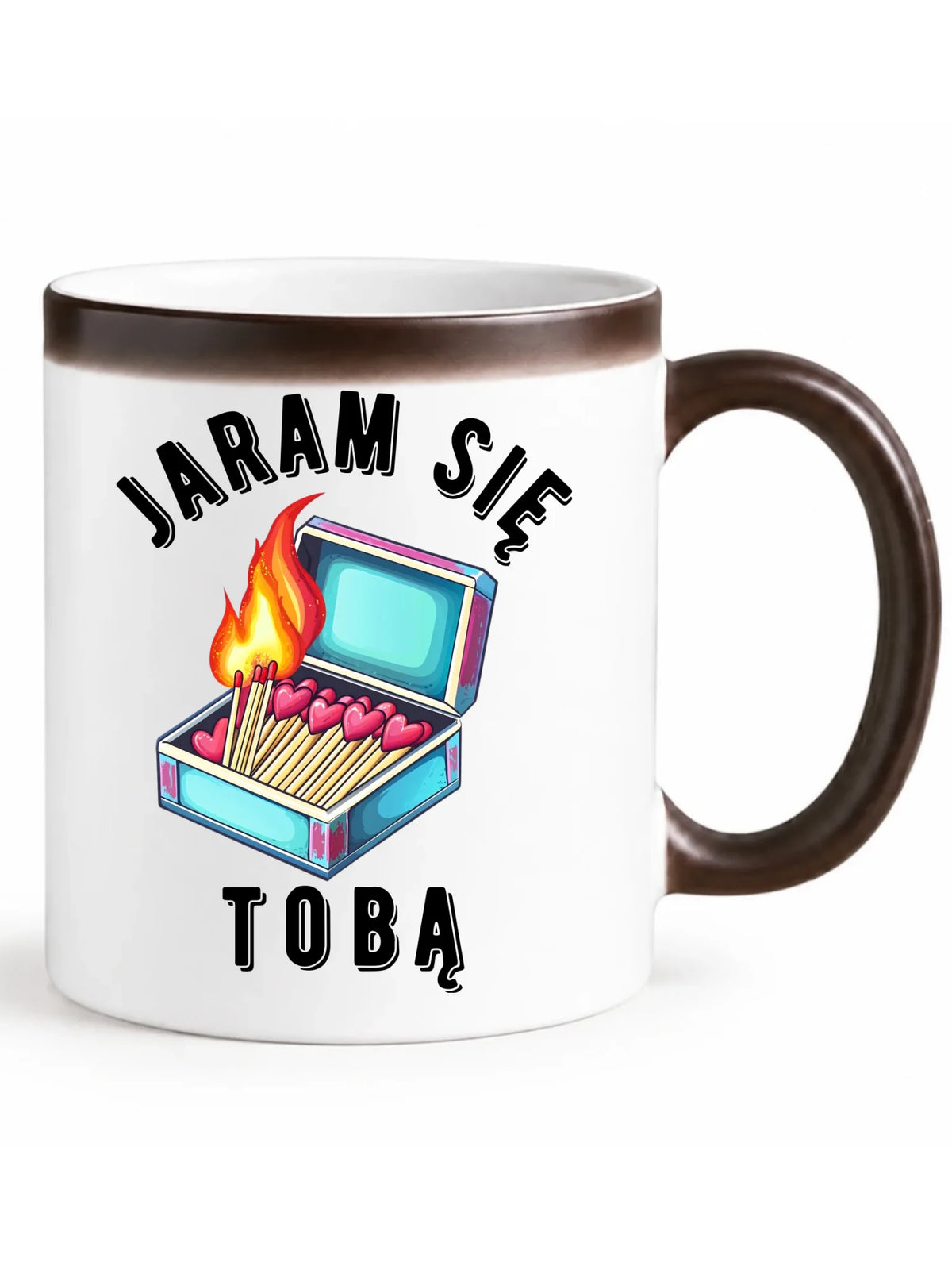 Kubek magiczny dla zakochanych - Jaram się Tobą W39